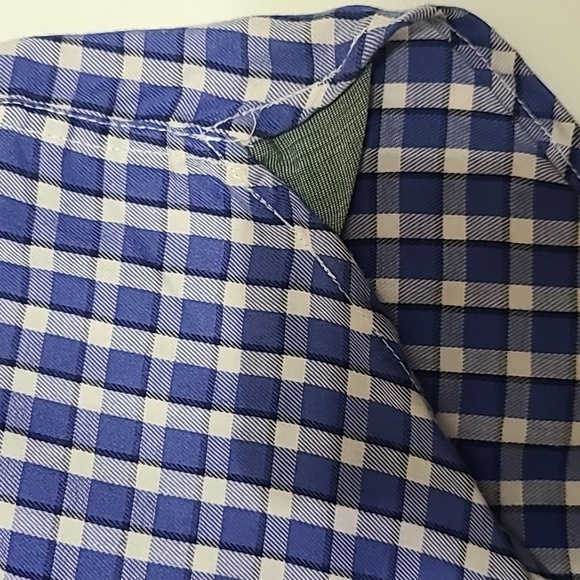 CHAPS Blue & White Checkered Button Down Long Sleeve Shirt - Size XL - Picture 7 of 16